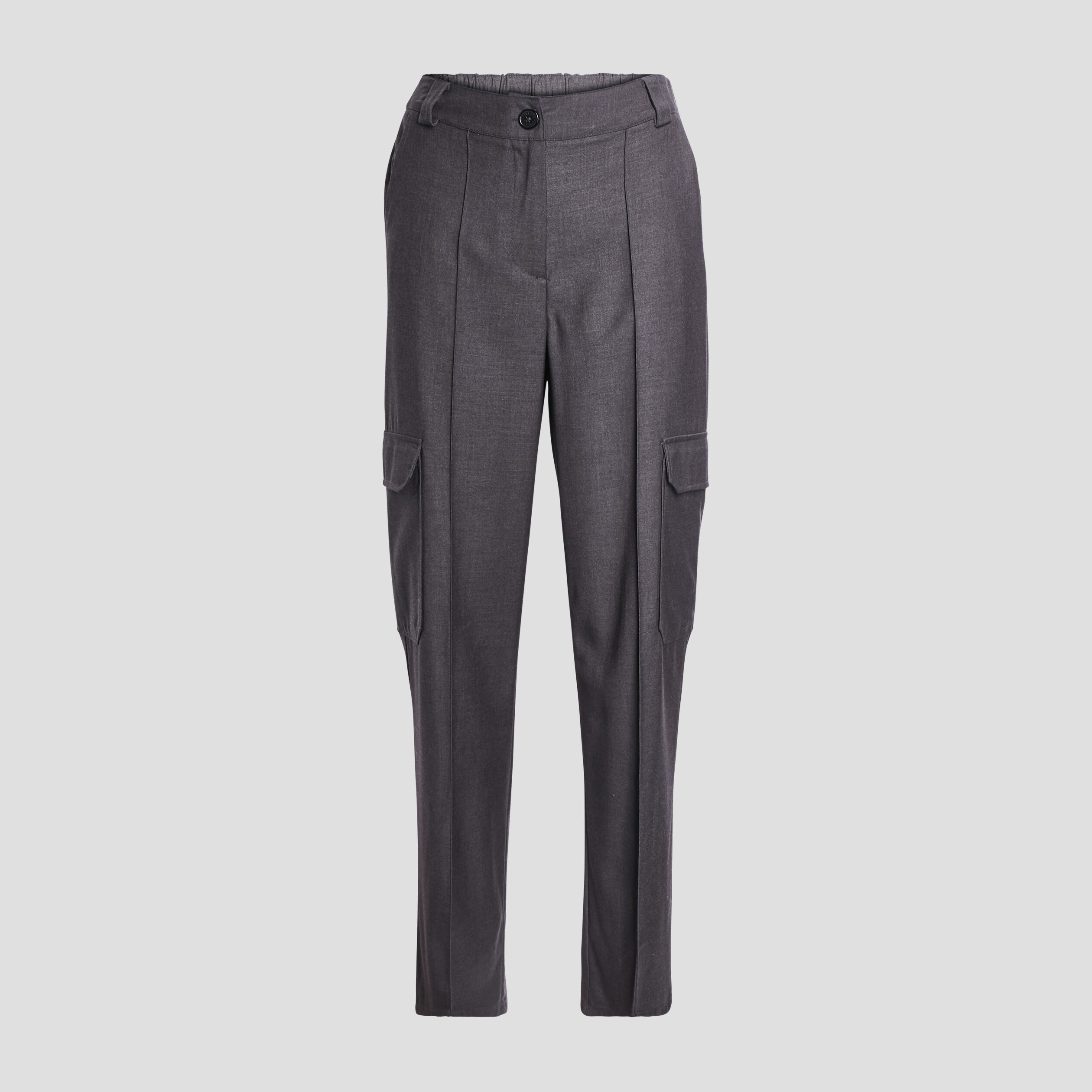 Pantalon battle large gris foncé femme | La Halle