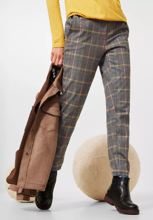 CECIL Casual Fit Hose in Glencheck
