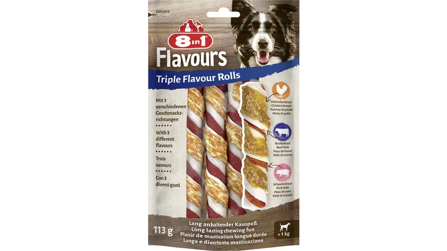 8in1 TRIPLE FLAVOUR rolls 113 g