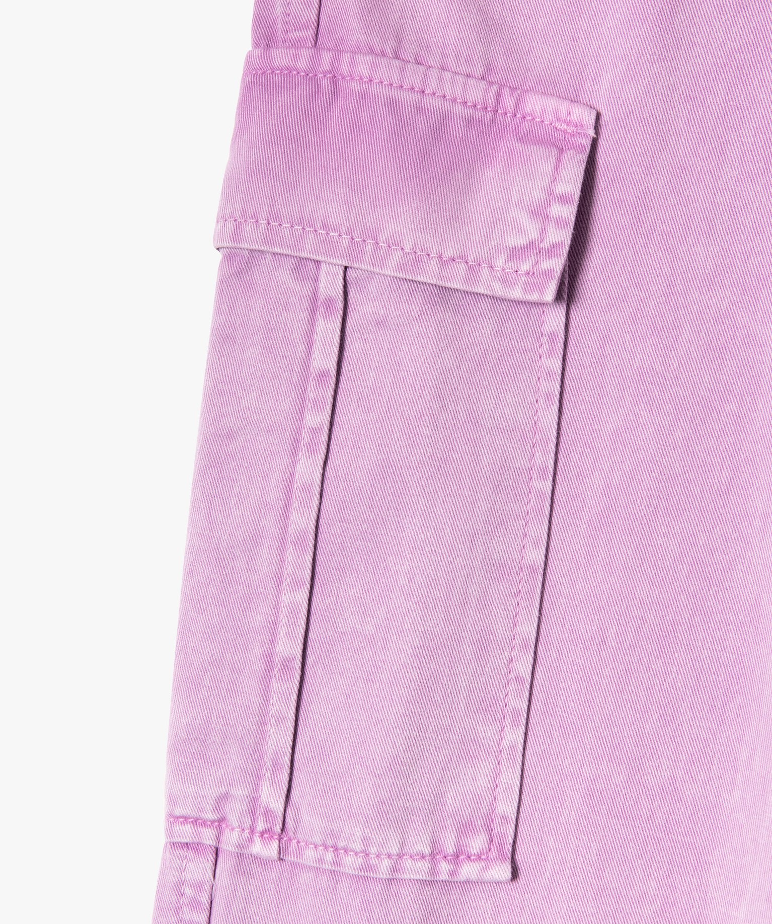 Pantalon cargo en toile de coton fille violet | GEMO