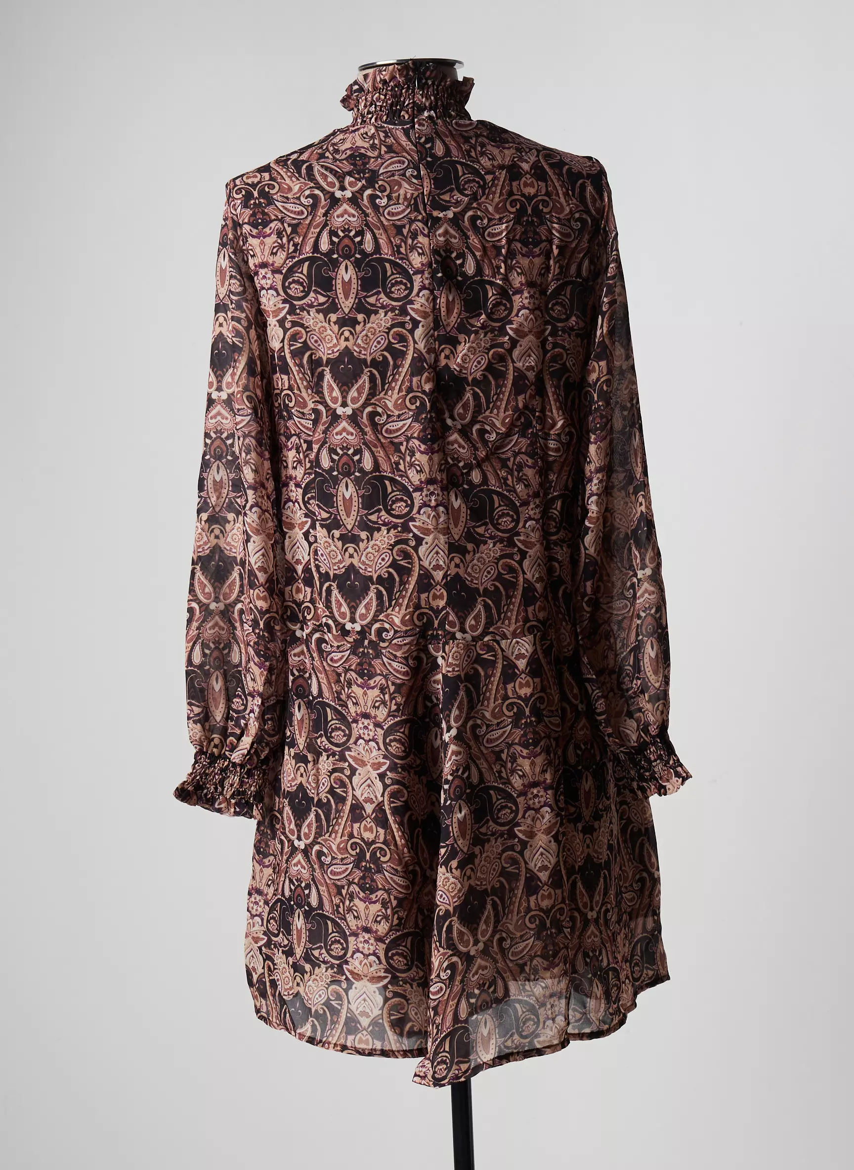 Laagam Robes Courtes Femme couleur marron