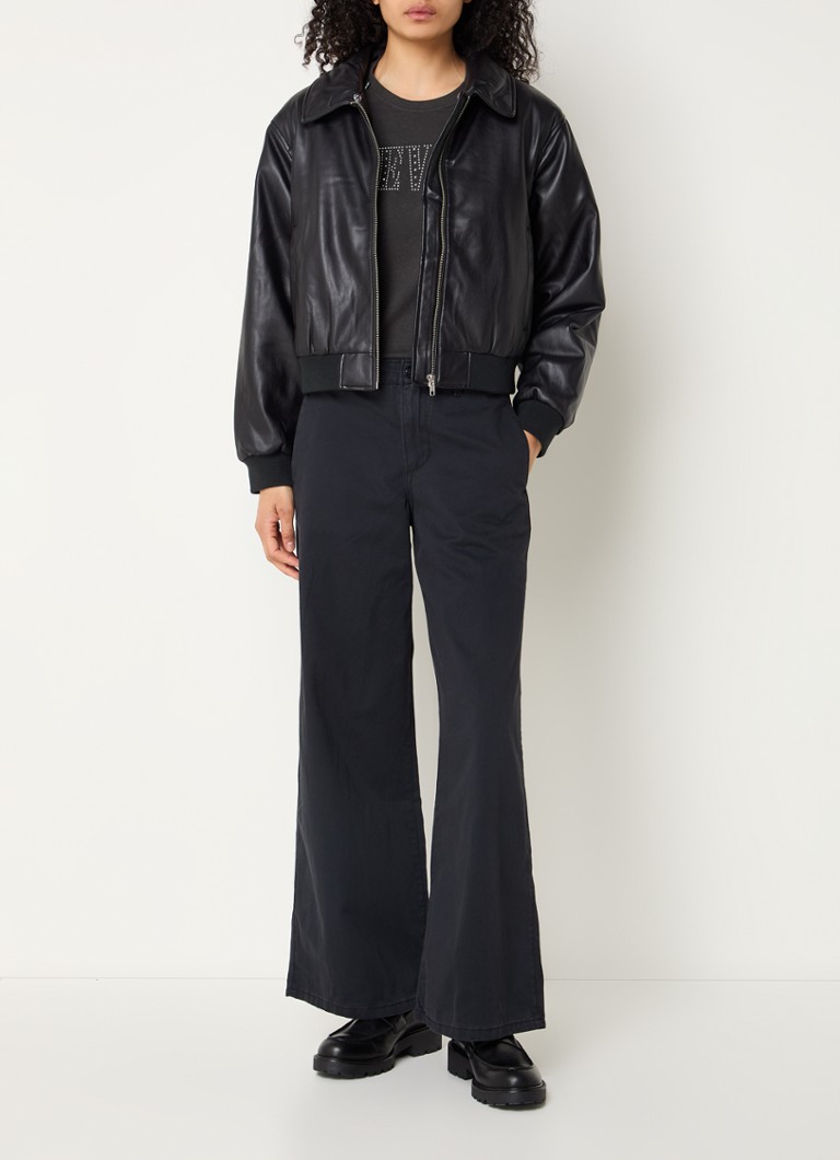 Μπουφάν Levi's Harper Faux Leather με αποσπώμενο κολάρο από τεχνητή γούνα
