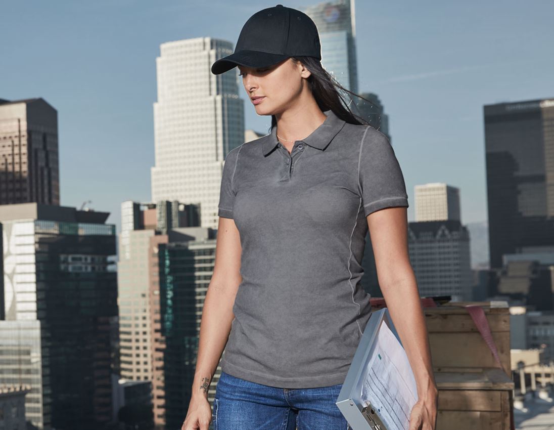 e.s. Polo-Shirt vintage cotton stretch, Damen