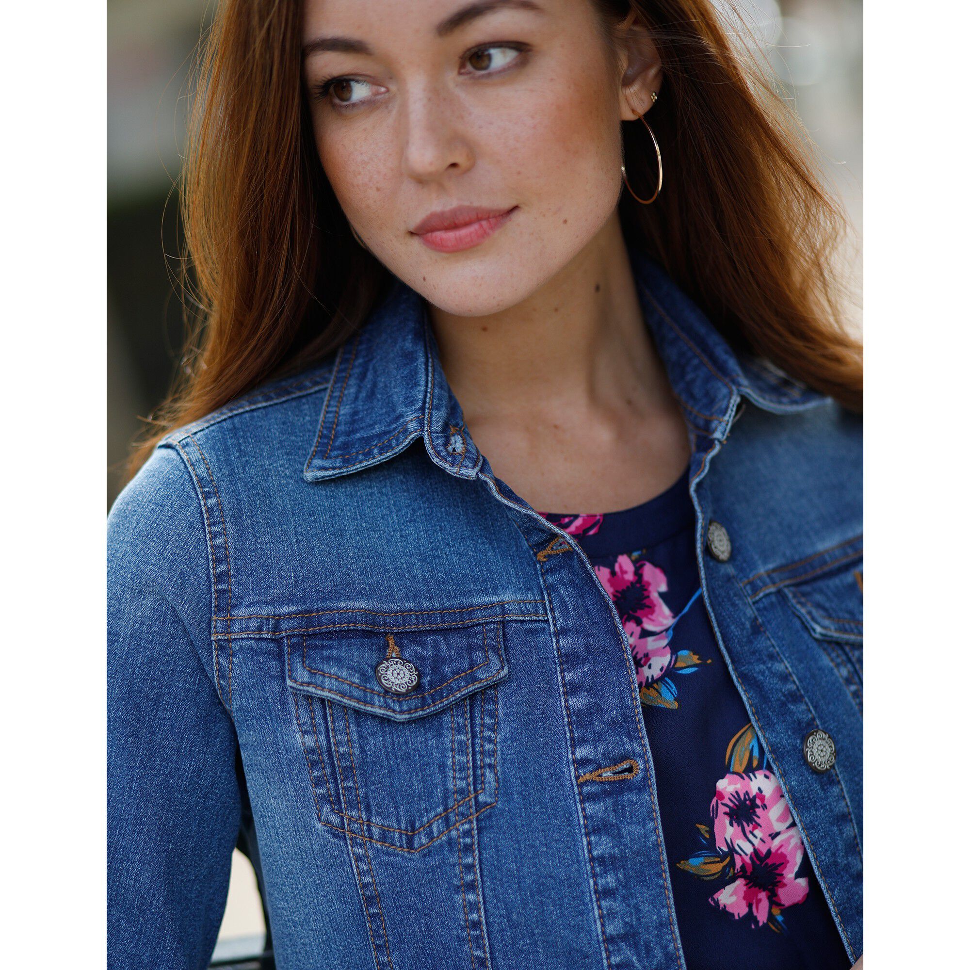 Veste boutonnée en jean