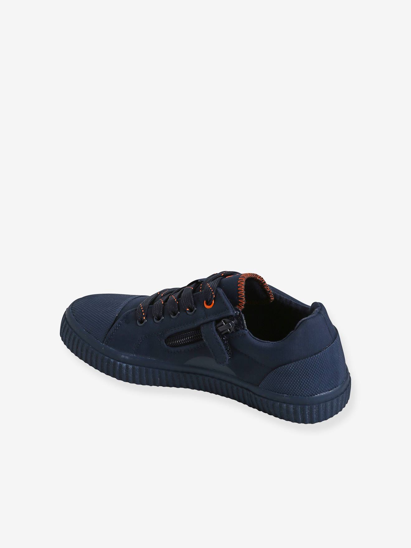 Vertbaudet Kinder Stoff-Sneakers mit Reißverschluss - marine