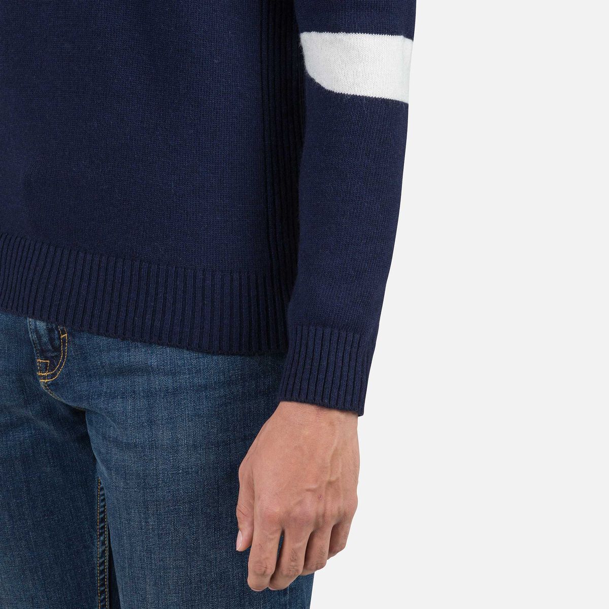 Herrenstrickpullover mit halblangem Reißverschluss Signature