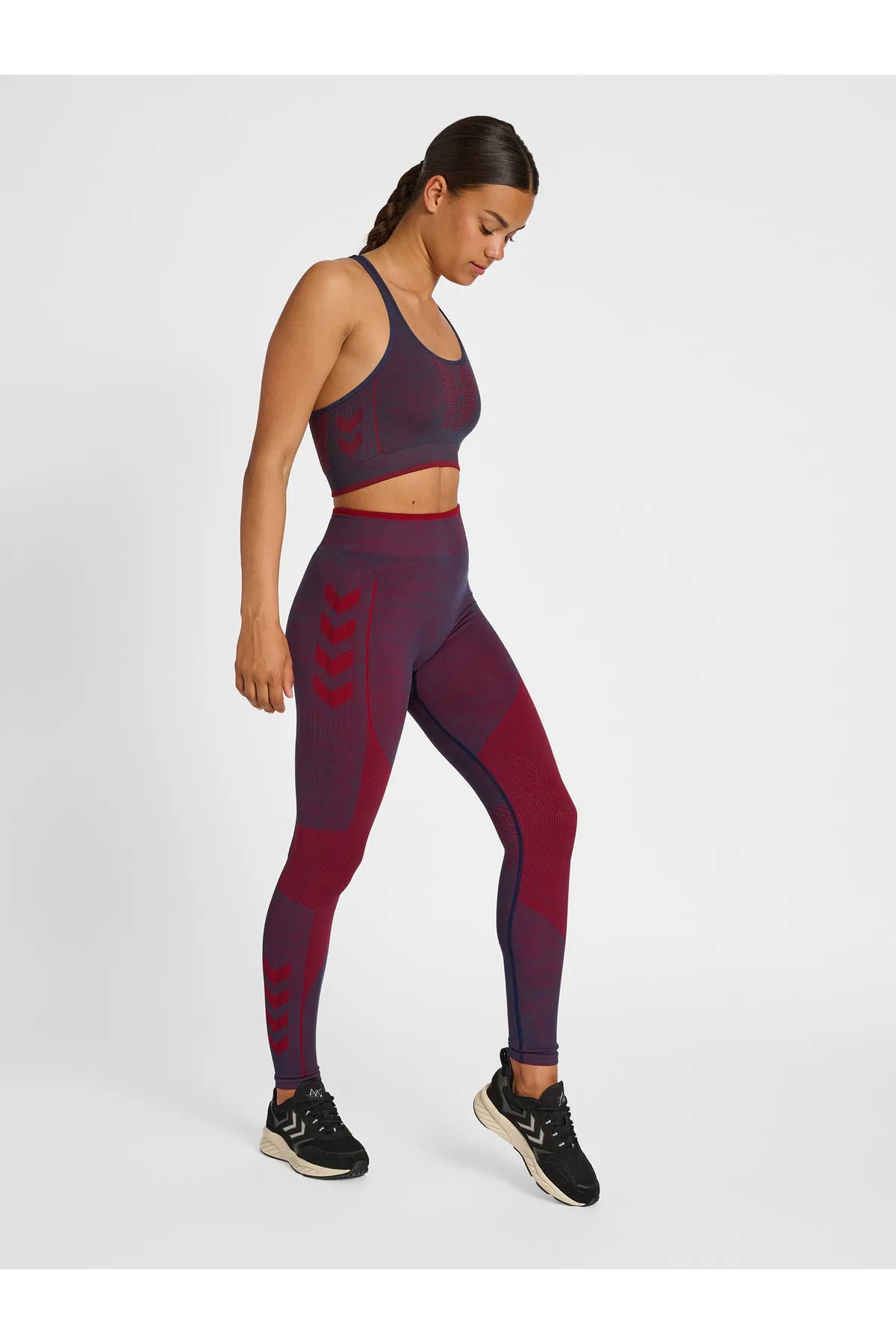hummel  Sport-Leggings - Rot - Mittlerer Bund