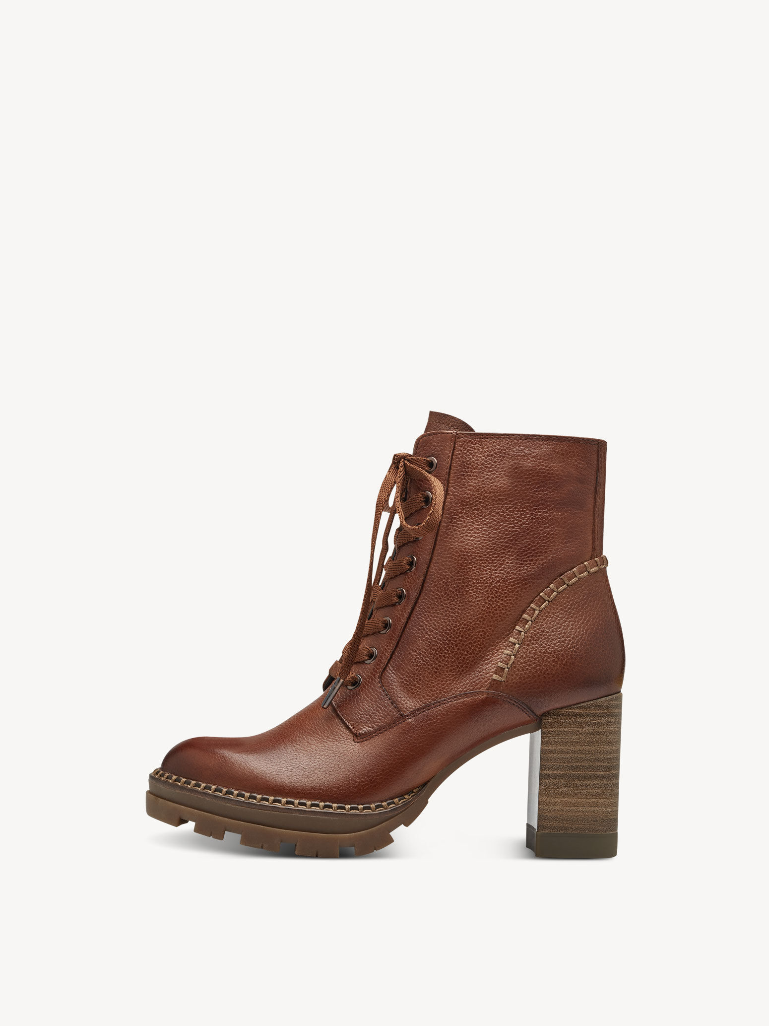 Bottine en cuir - marron