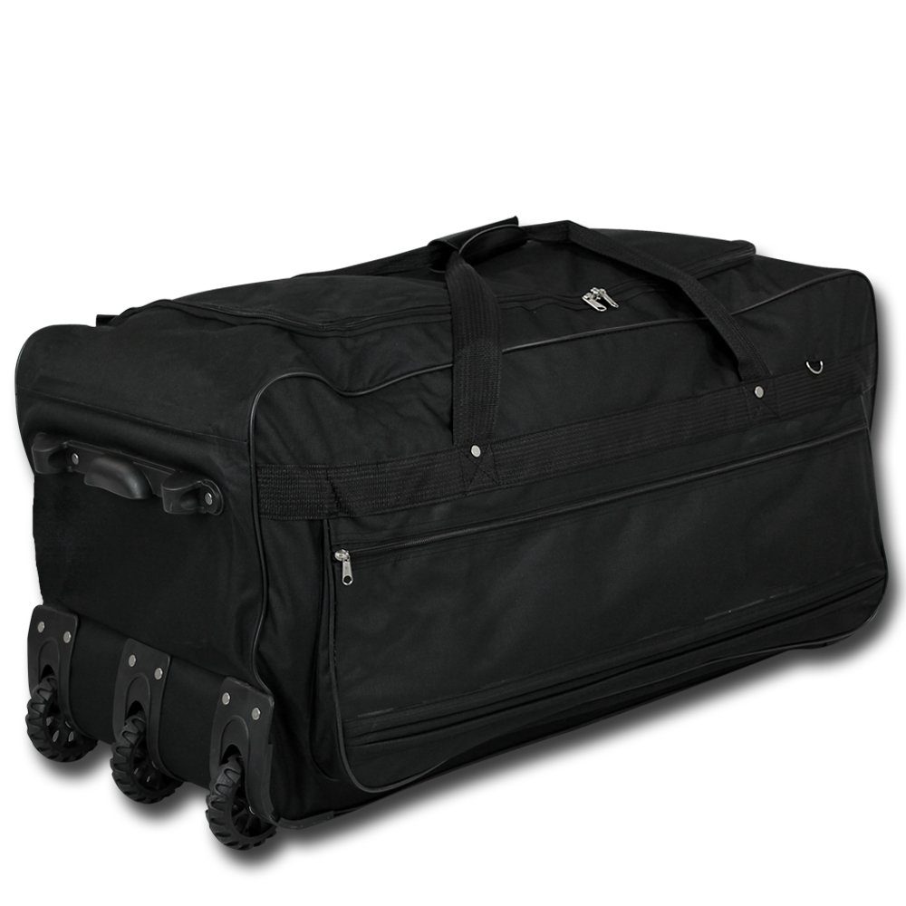 Reisetasche XXXL Trolleytasche 182L 3 Rollen schwarz Koffer, Trolley Rollkoffer Teleskopgriff Sporttrolley Tasche
