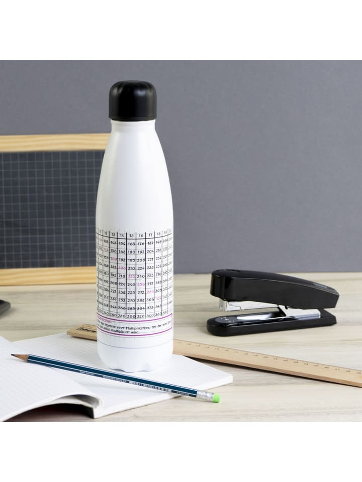 Geda Labels Trinkflasche Großes 1x1 in Weiß - 500ml günstig kaufen onesize