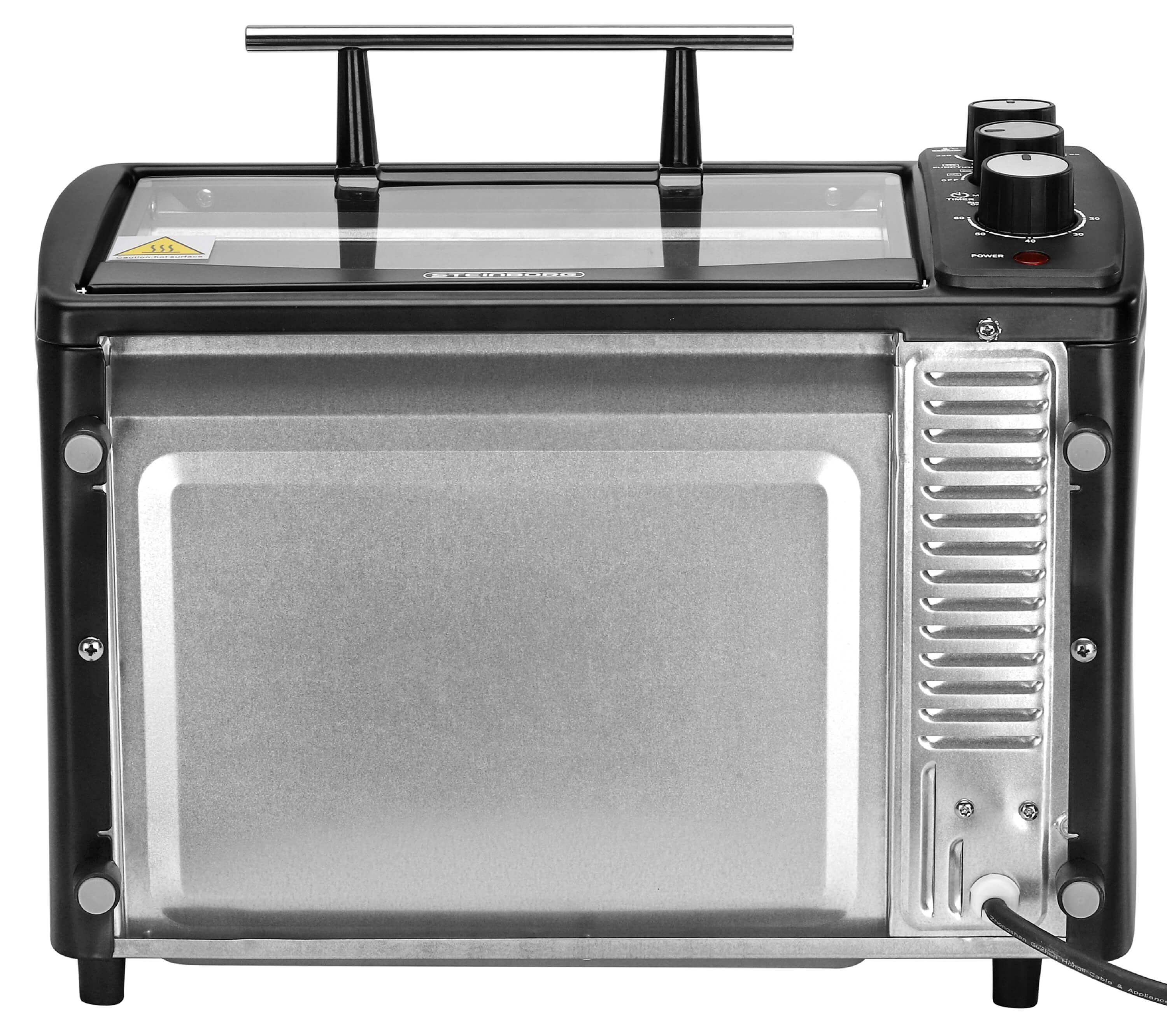 STEINBORG Minibackofen SB-3005s, 13 Liter, Großes Sichtfenster, Hitzebeständiges Gehäuse, 1200 Watt