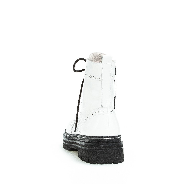 GABOR Schnür-Stiefeletten weiss