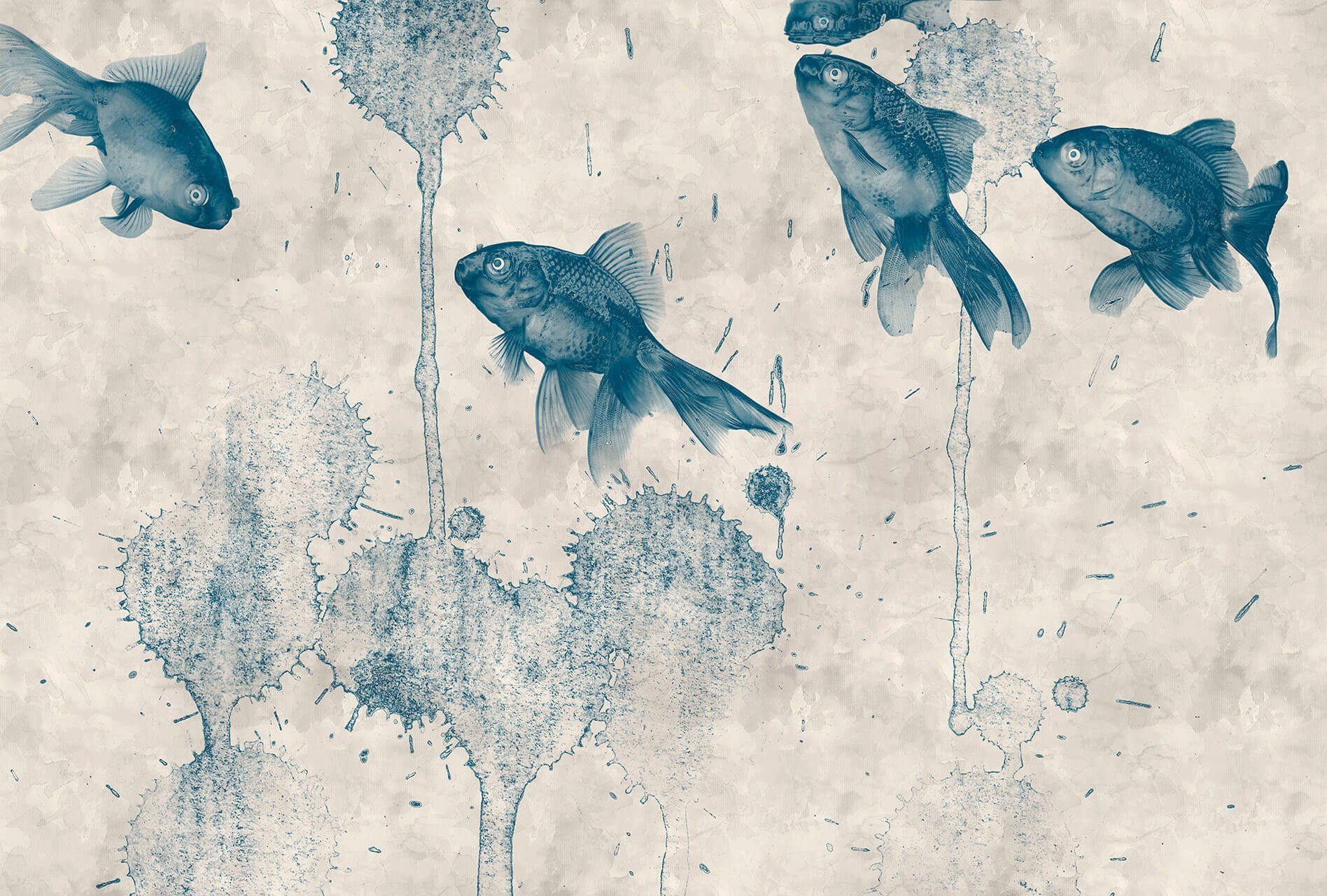 KUNSTLOFT Vliestapete Pond 1 4x2.7 m, leicht glänzend, lichtbeständige Design Tapete