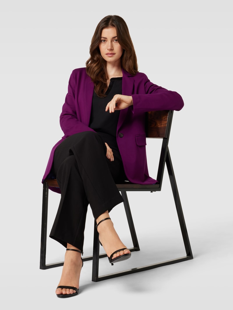 Longblazer mit Knopfverschluss in aubergine