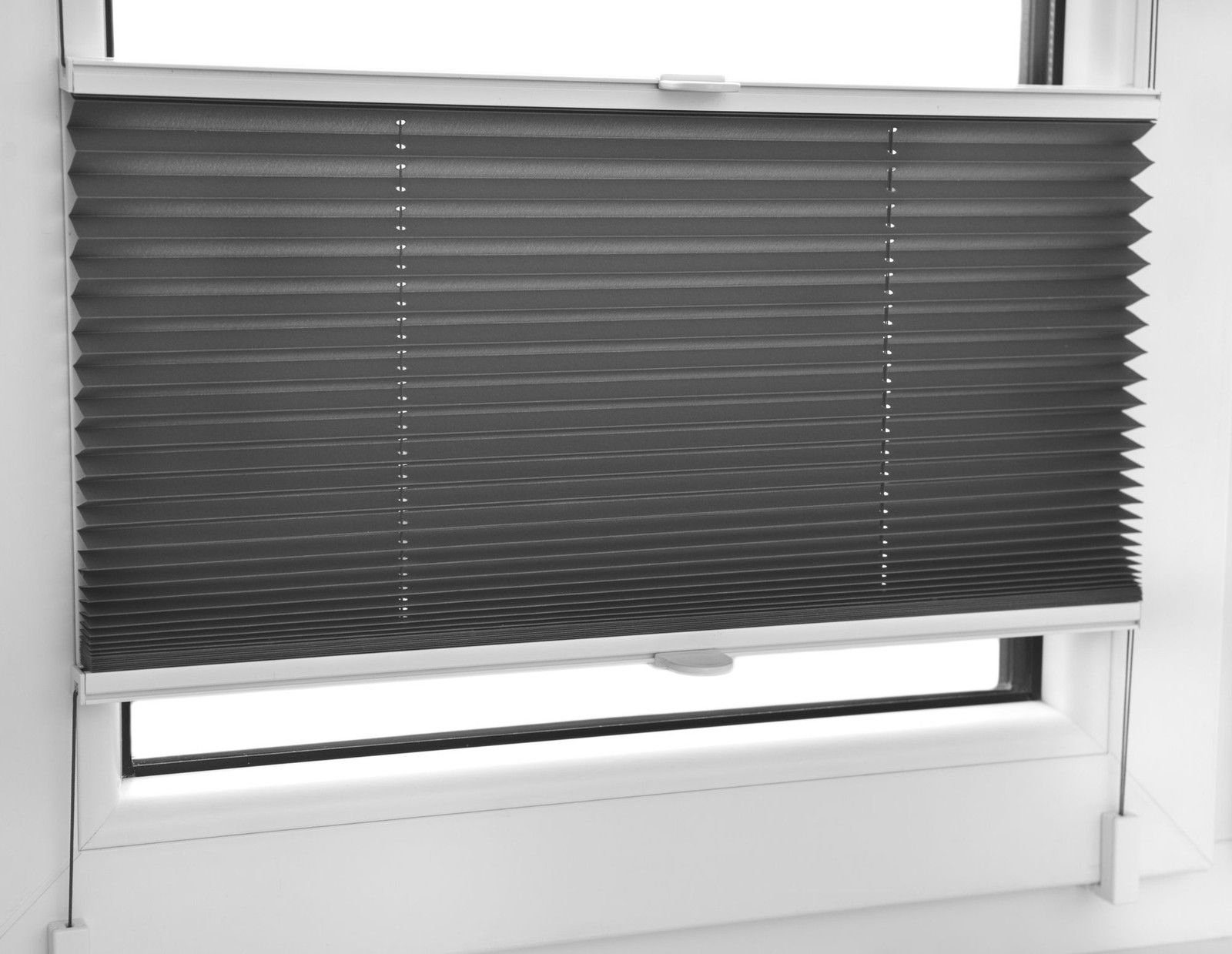 Plissee Plissee Faltrollo inkl. Klemmträger anthrazit 30x120 cm Jalousie, KS Handel 24