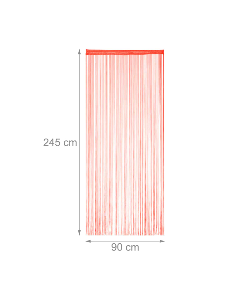 relaxdays Fadenvorhang in Rot - (L)245 x (B)90 cm günstig kaufen onesize