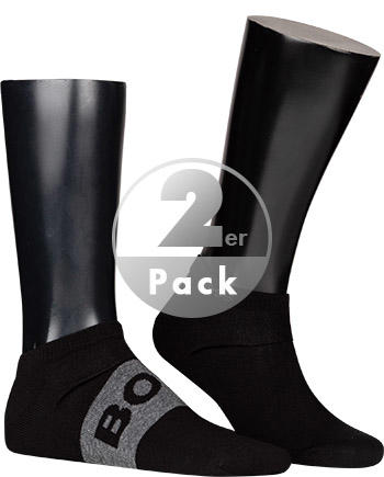 BOSS Black, Sneakersocken, Baumwolle, schwarz