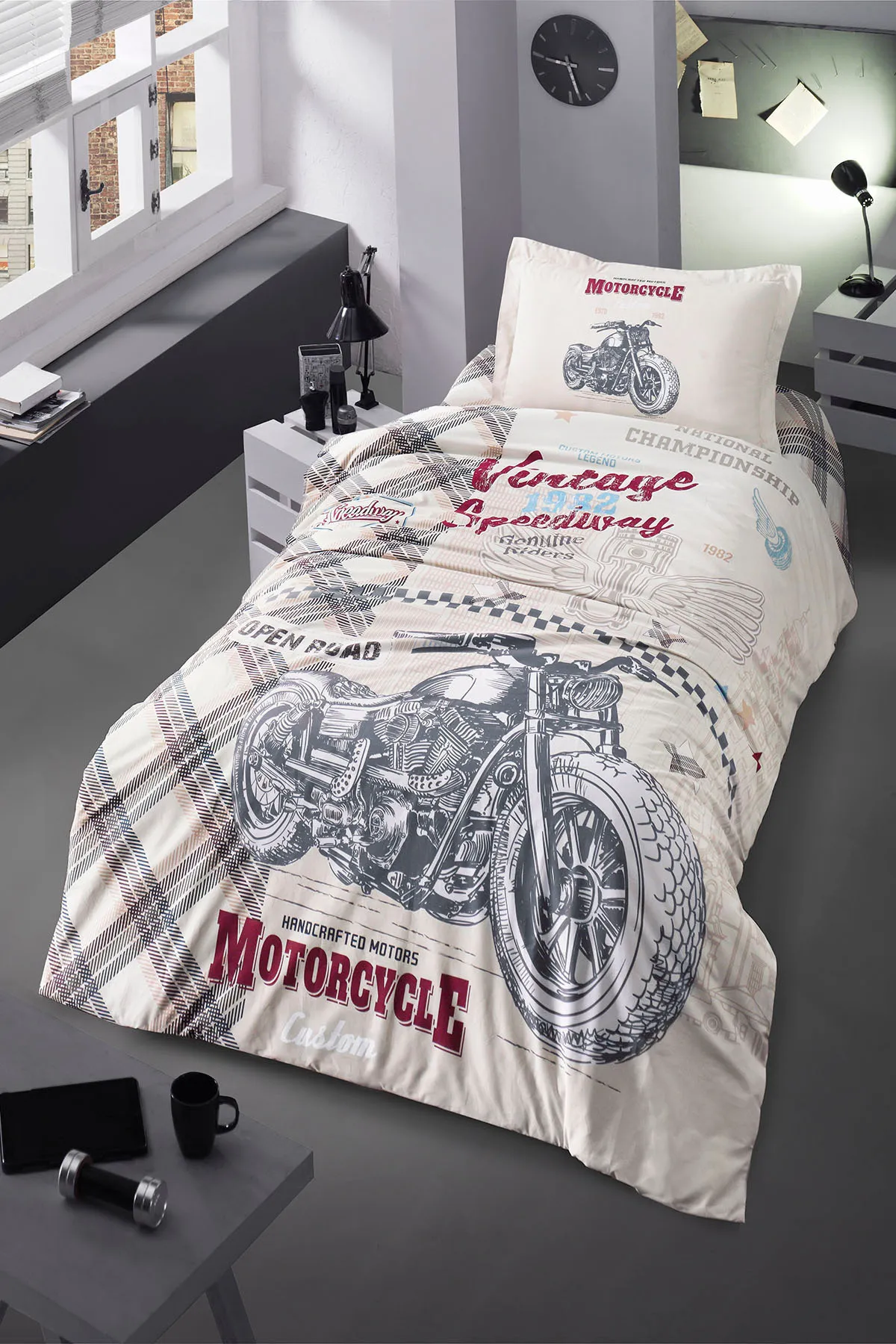 Nordqueen  Ranforce-Einzelbettbezug-Set aus 100 % Baumwolle