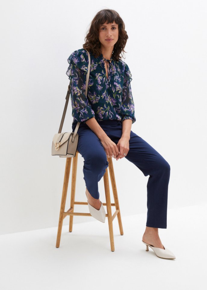 Bluse mit Volants