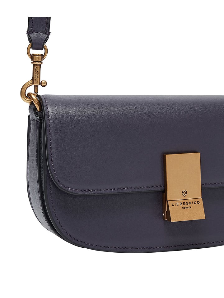 LIEBESKIND BERLIN Leder-Umhängetasche in Dunkelblau - (B)22 x (H)11 x (T)3,5 cm günstig kaufen onesize