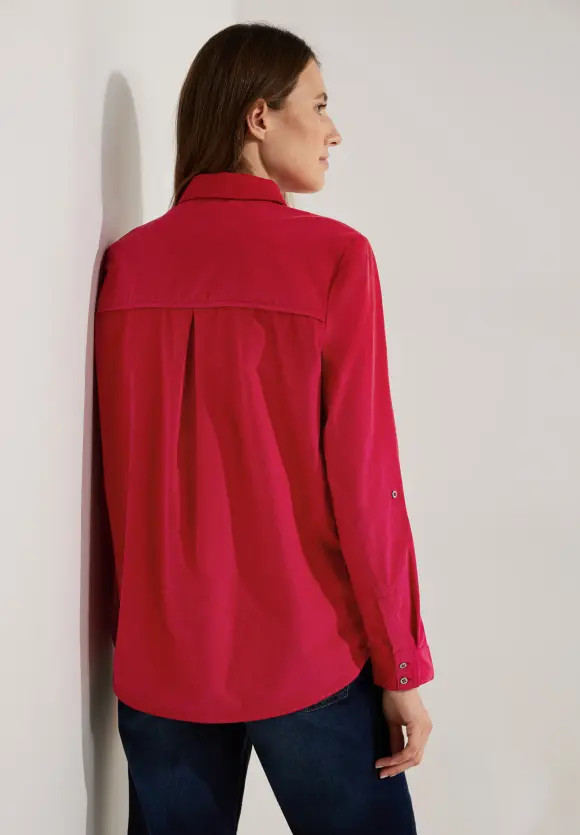 CECIL Cordbluse mit Hemdkragen