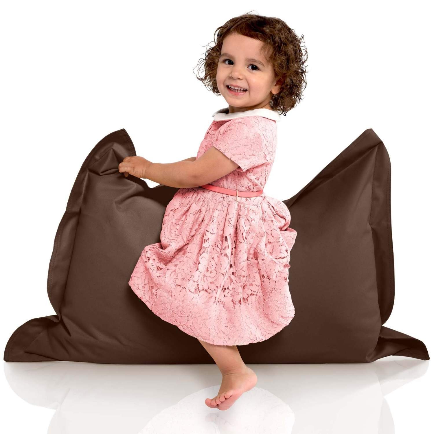 Green Bean Sitzsack BeBi (Kinder-Sitzsack 70x100cm & 70 Liter EPS-Perlen Füllung, - Indoor & Outdoor - Bean Bag Sitzkissen Bodenkissen), Sessel Riesensitzsack Liegekissen für Jungen & Mädchen