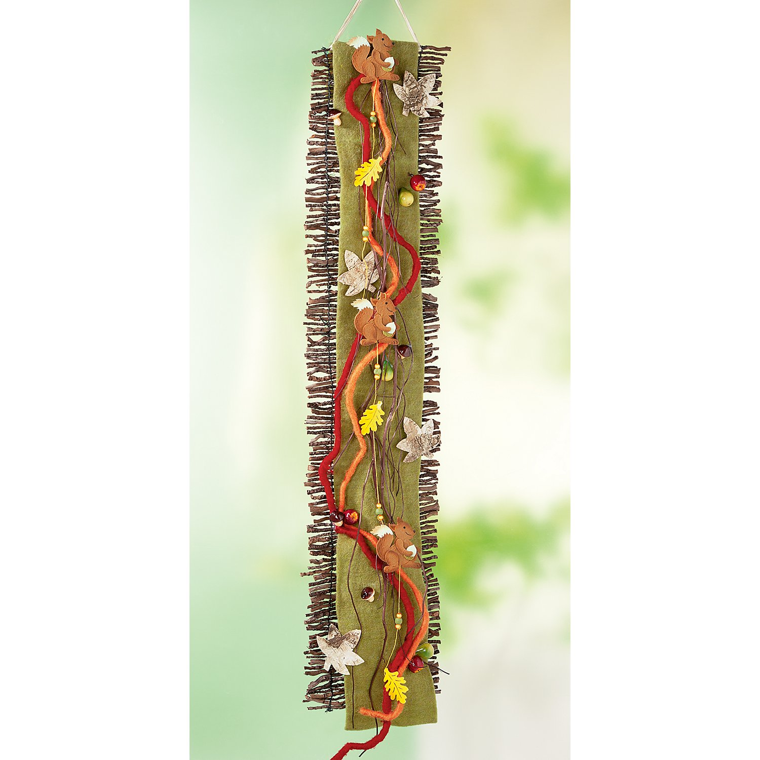 Filzband, grün, 13 cm, 1,5 m