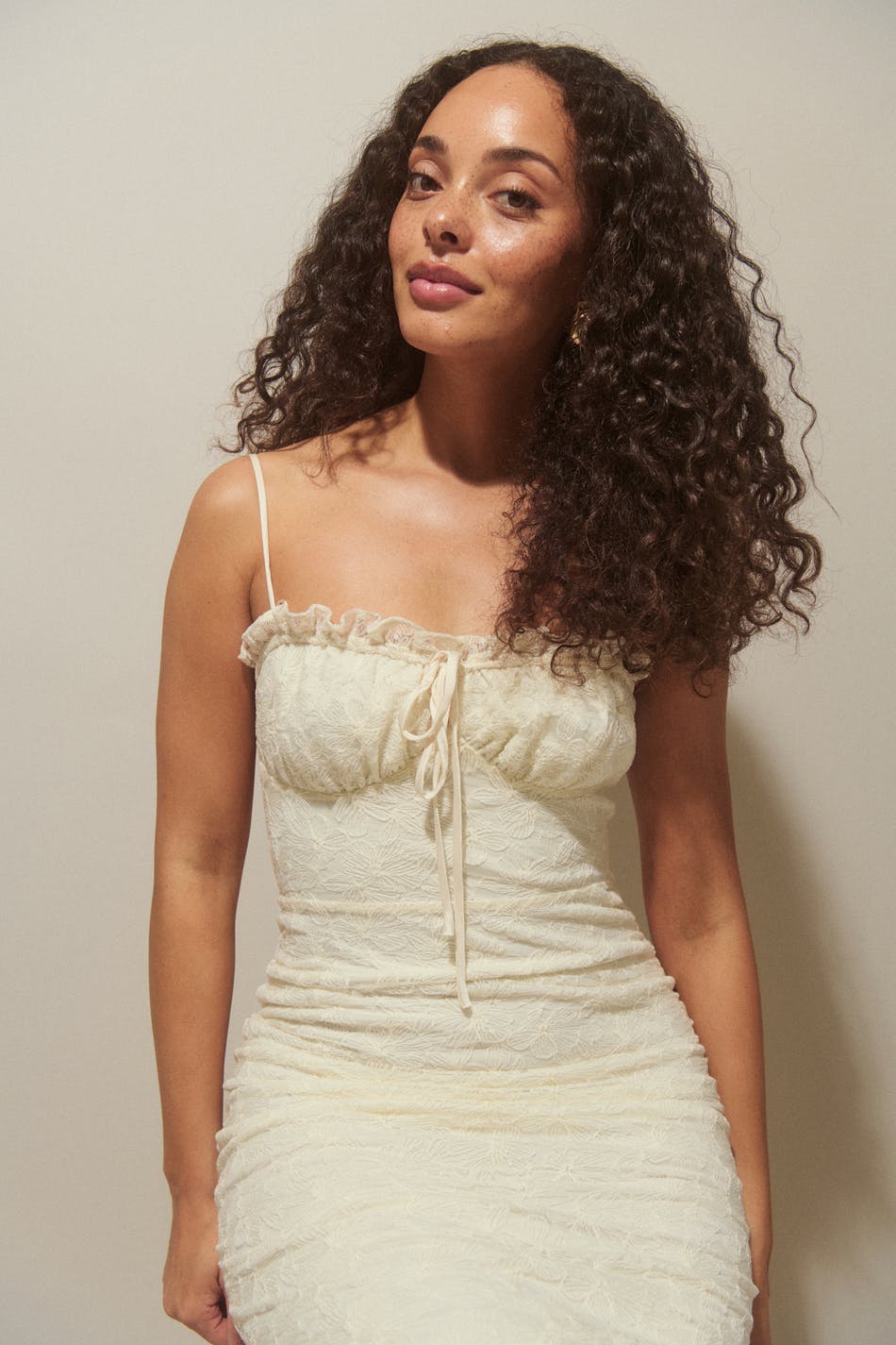 Embroidered midi dress
