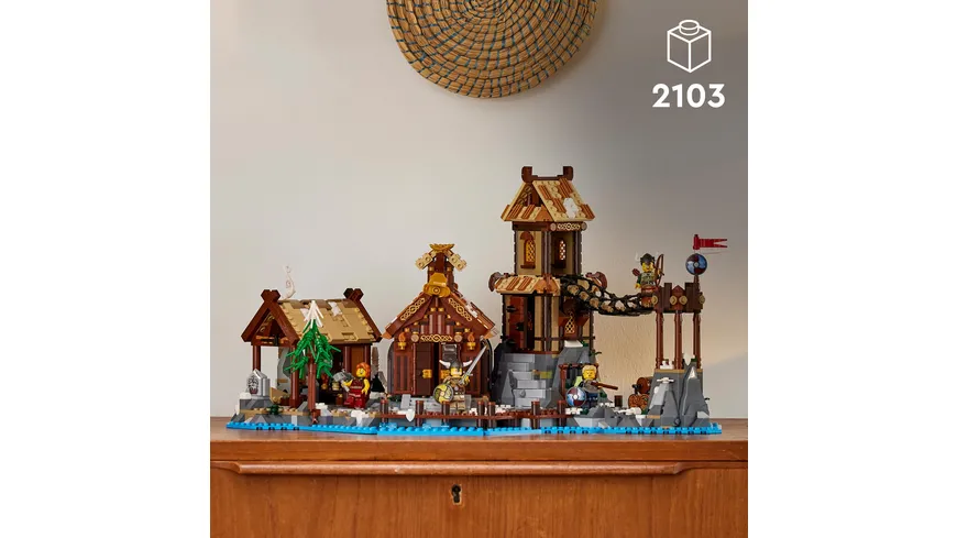 LEGO Ideas 21343 Wikingerdorf, Mittelalter-Modellbausatz für Erwachsene