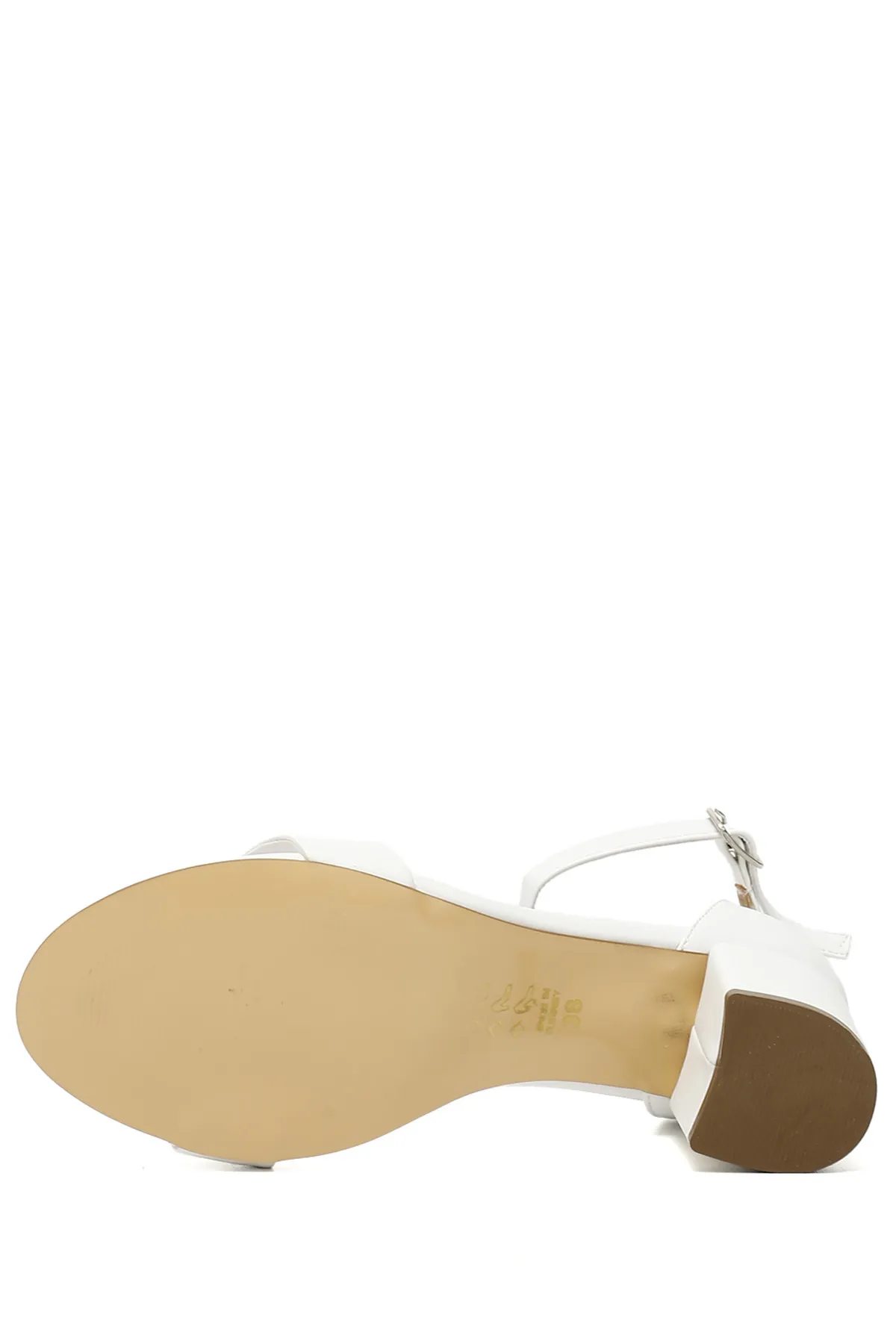 GÖNDERİ(R)  Weiße Riemchensandalen für Damen mit dicken Absätzen 37101