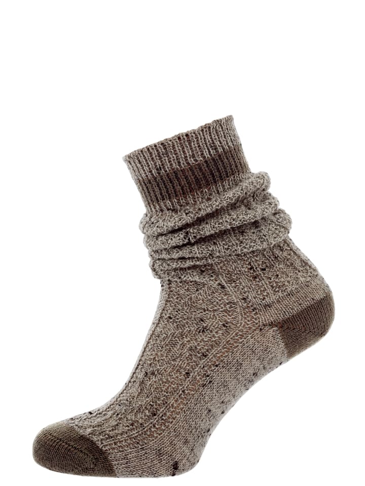 Lusana Schoppersocke L5698T-211 in braun günstig kaufen