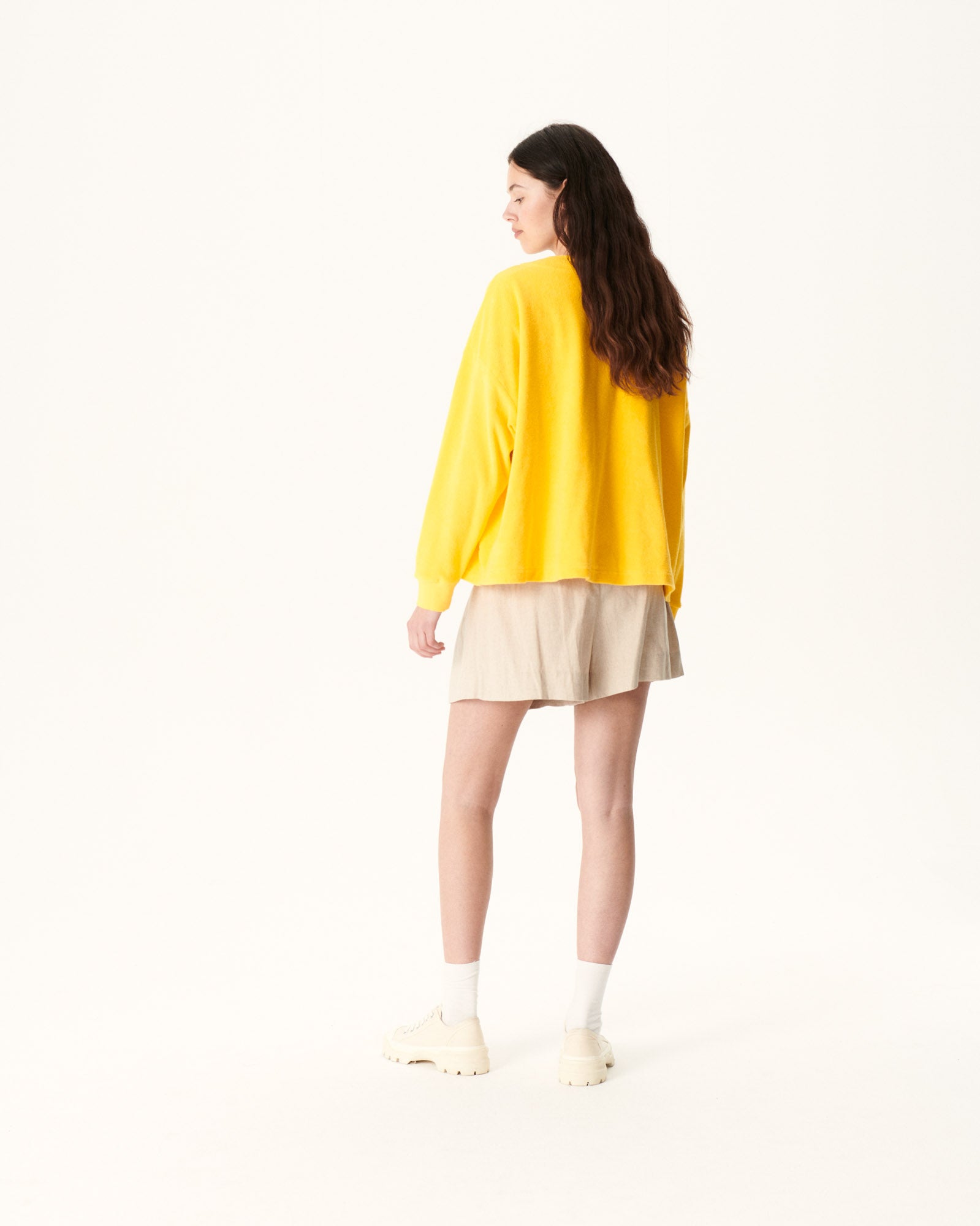 Cardigan éponge à manches longues Citron Pamplona