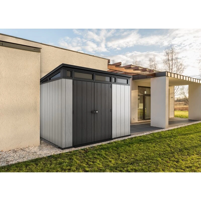 Artisan 9' wide x 7.5' deep plastic storage shed