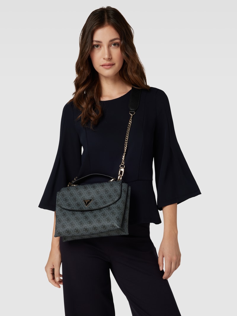 Handtasche mit Allover-Muster Modell 'CRAIG' in graphit