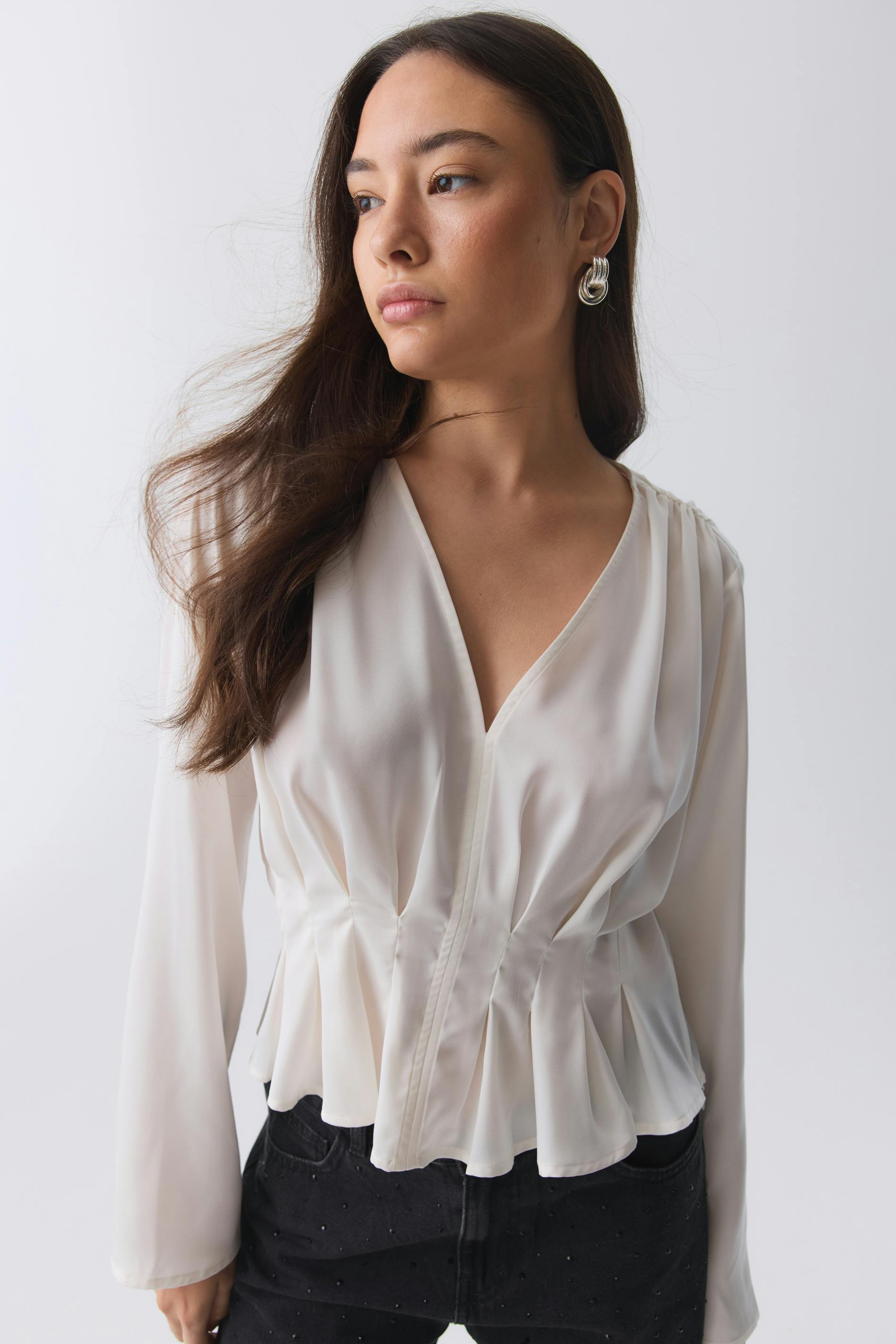 V-neck blouse