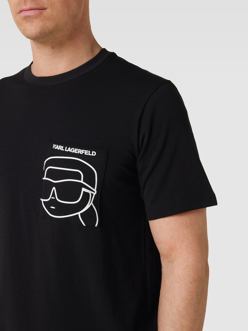 Pyjama mit Rundhalsausschnitt Modell 'IKONIK 2.0' in schwarz