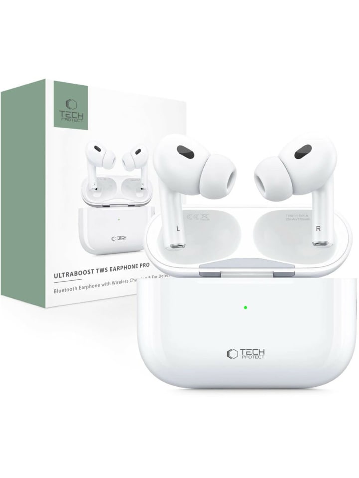 TechProtect Kabellose Kopfhörer in Weiß TWS-Technologie 170 mAh In-Ear Bluetooth in Weiß günstig kaufen onesize