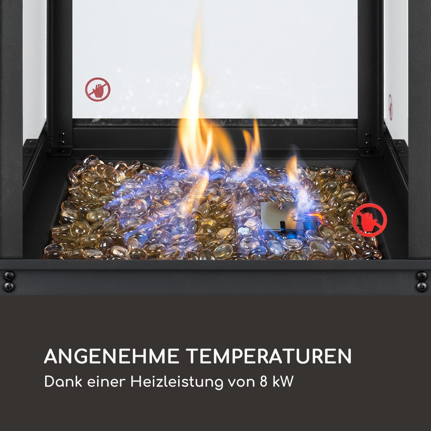 blumfeldt Terrassenstrahler Flagranti, 8000 W, elektrische Gasheizgerät terrassenheizstrahler Outdoor