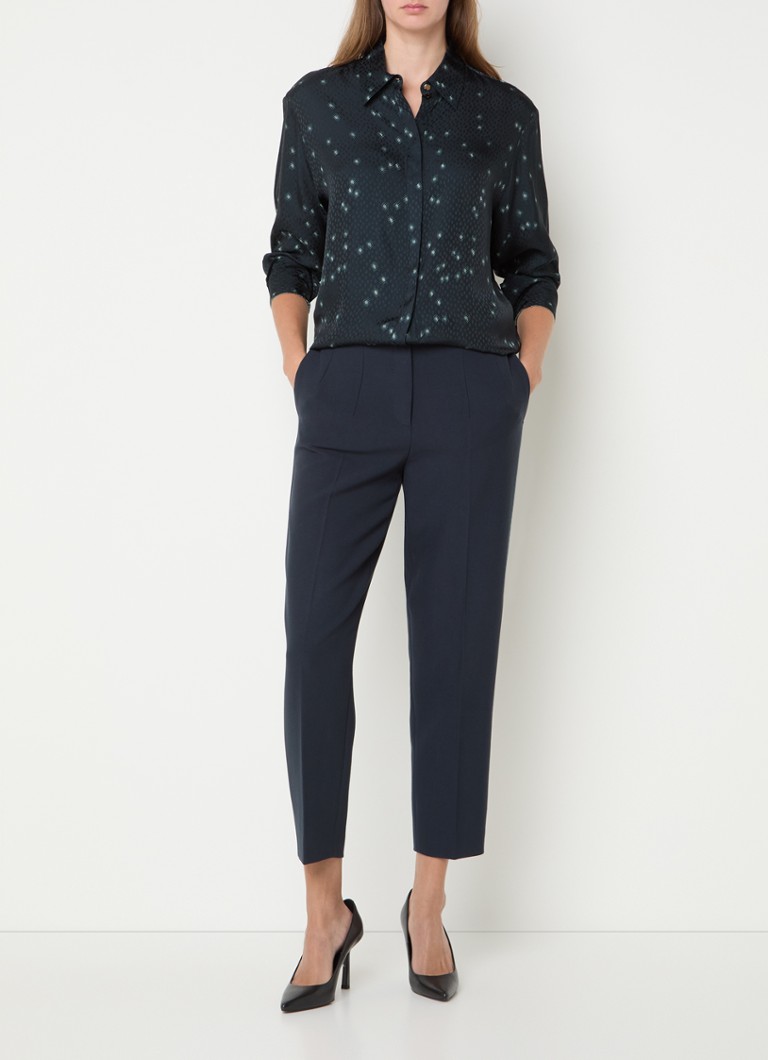 Calça cropped HUGO BOSS de cintura média e corte afunilado com bolsos laterais.