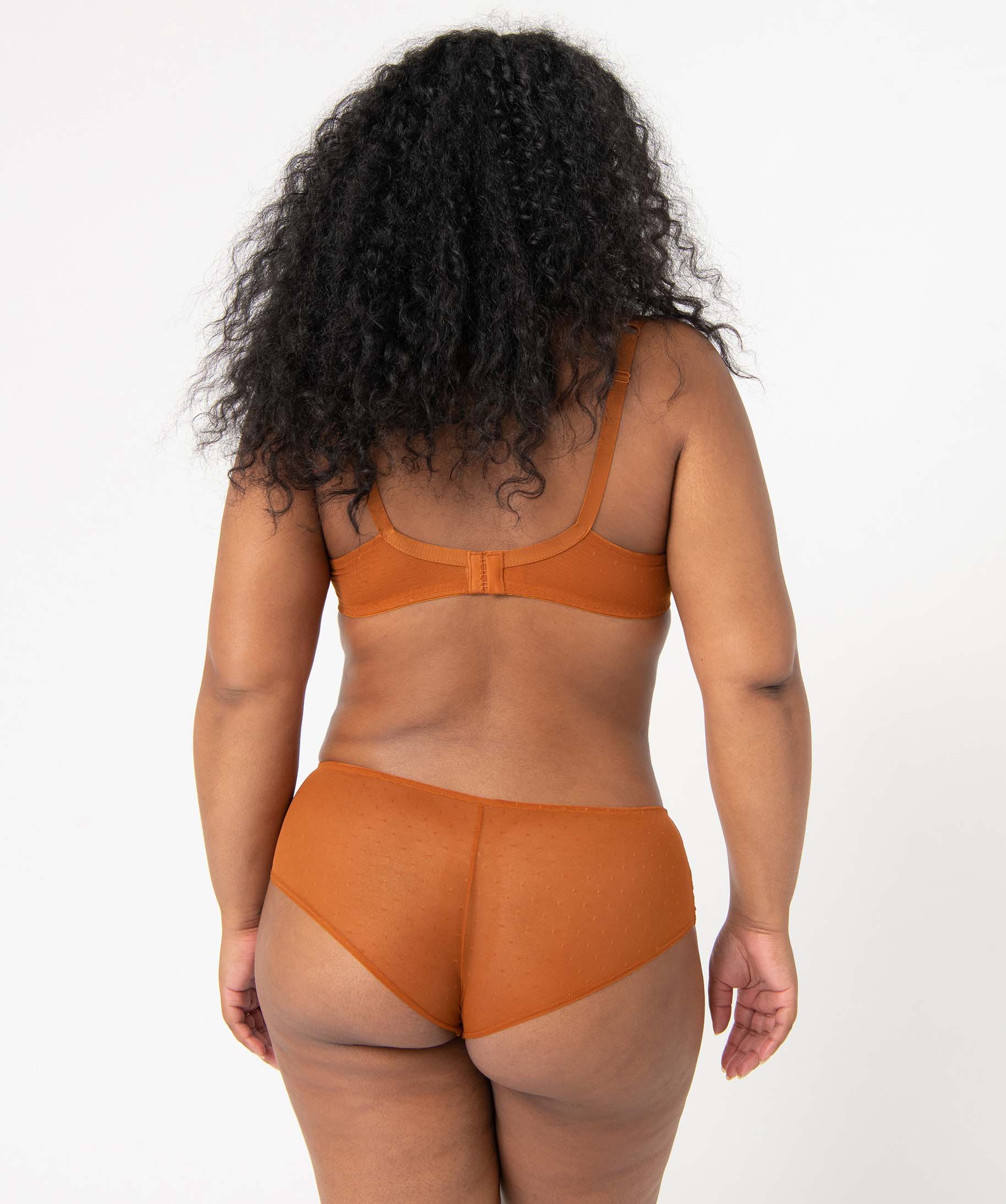 Soutien-gorge grande taille à armatures et coques fines marron | GEMO