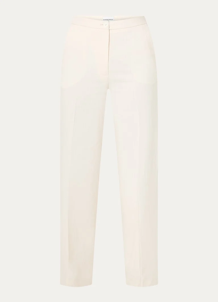 Calça Claudie Pierlot Pisto de cintura alta e corte reto com bolsos laterais.