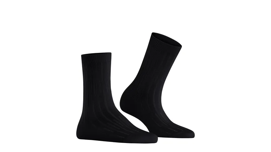 FALKE Damen Socken Dash Rib schwarz