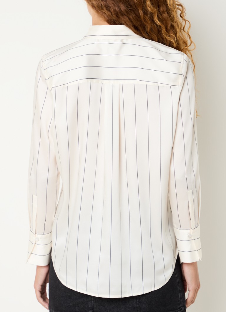 Blusa Rails Saige em cetim com estampa listrada