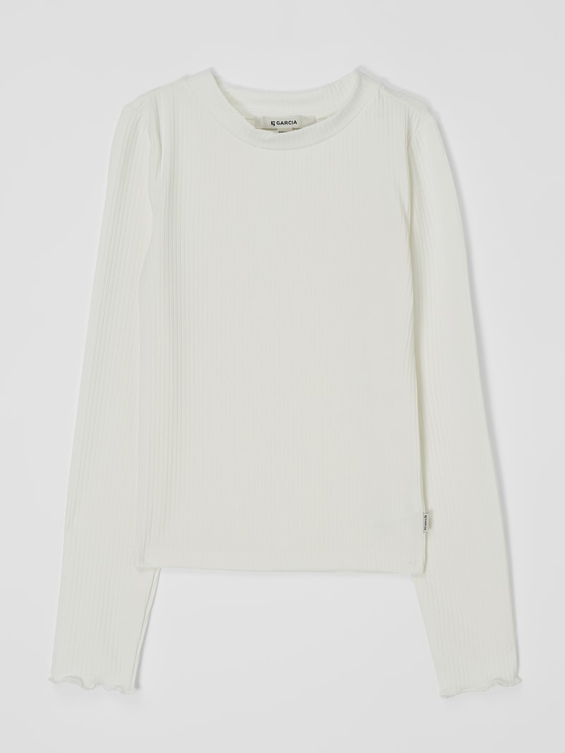 Longsleeve mit Viskose-Anteil in offwhite
