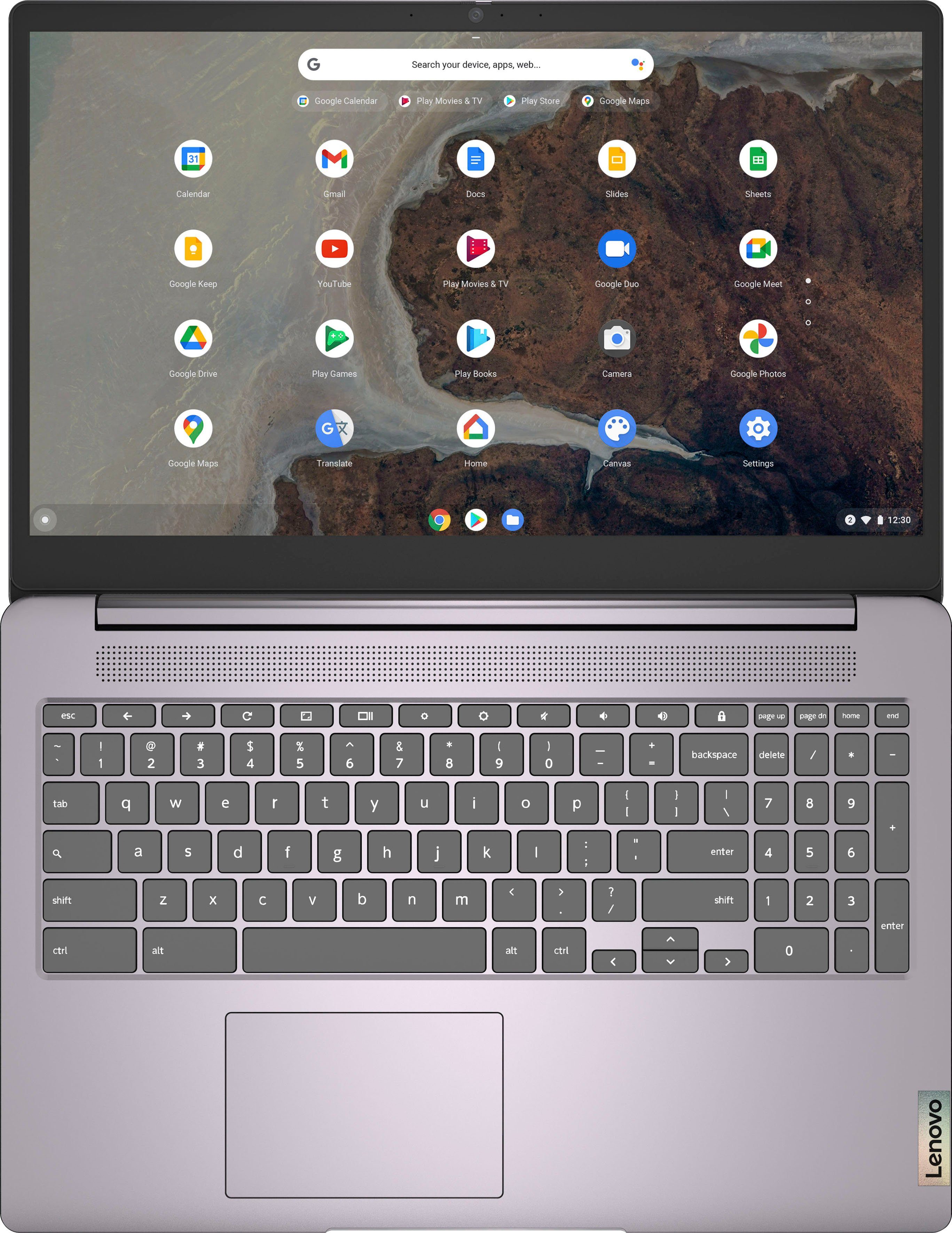 Lenovo IdeaPad 3 Chrome 15IJL6 Chromebook (39,62 cm/15,6 Zoll, Intel Pentium Silber N6000, UHD Graphics, 128 GB SSD)
