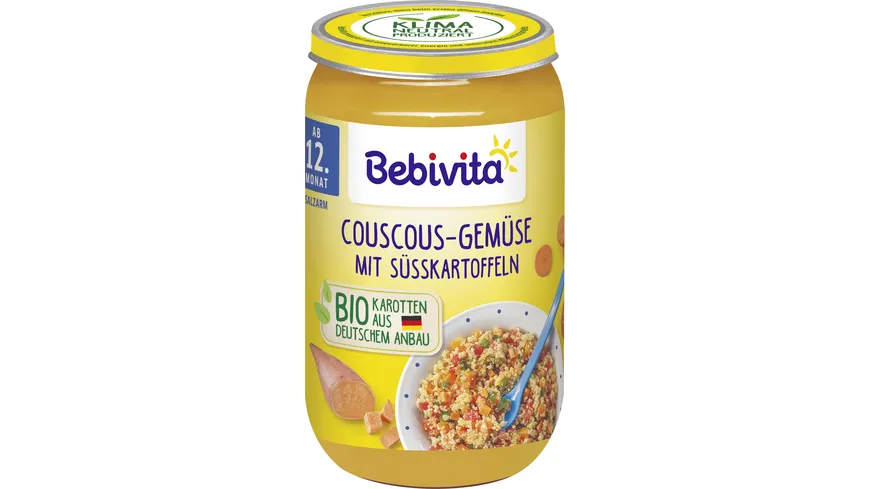 Bebivita Bio Menüs: Couscous-Gemüse mit Süßkartoffeln 250 g