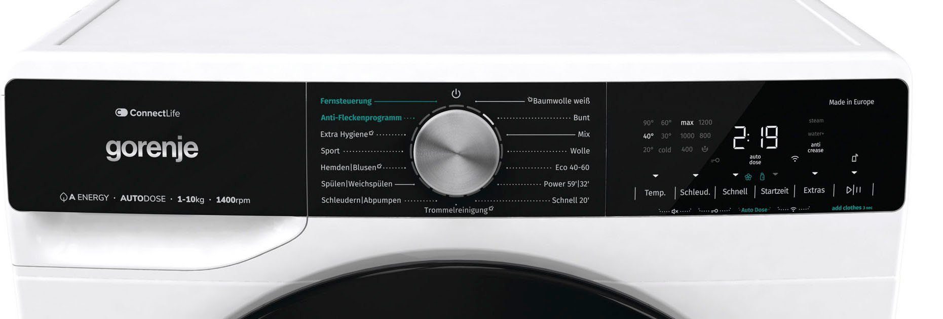 GORENJE Waschmaschine WNS 14 AAT3, 10 kg, 1400 U/min, AutoDosing System