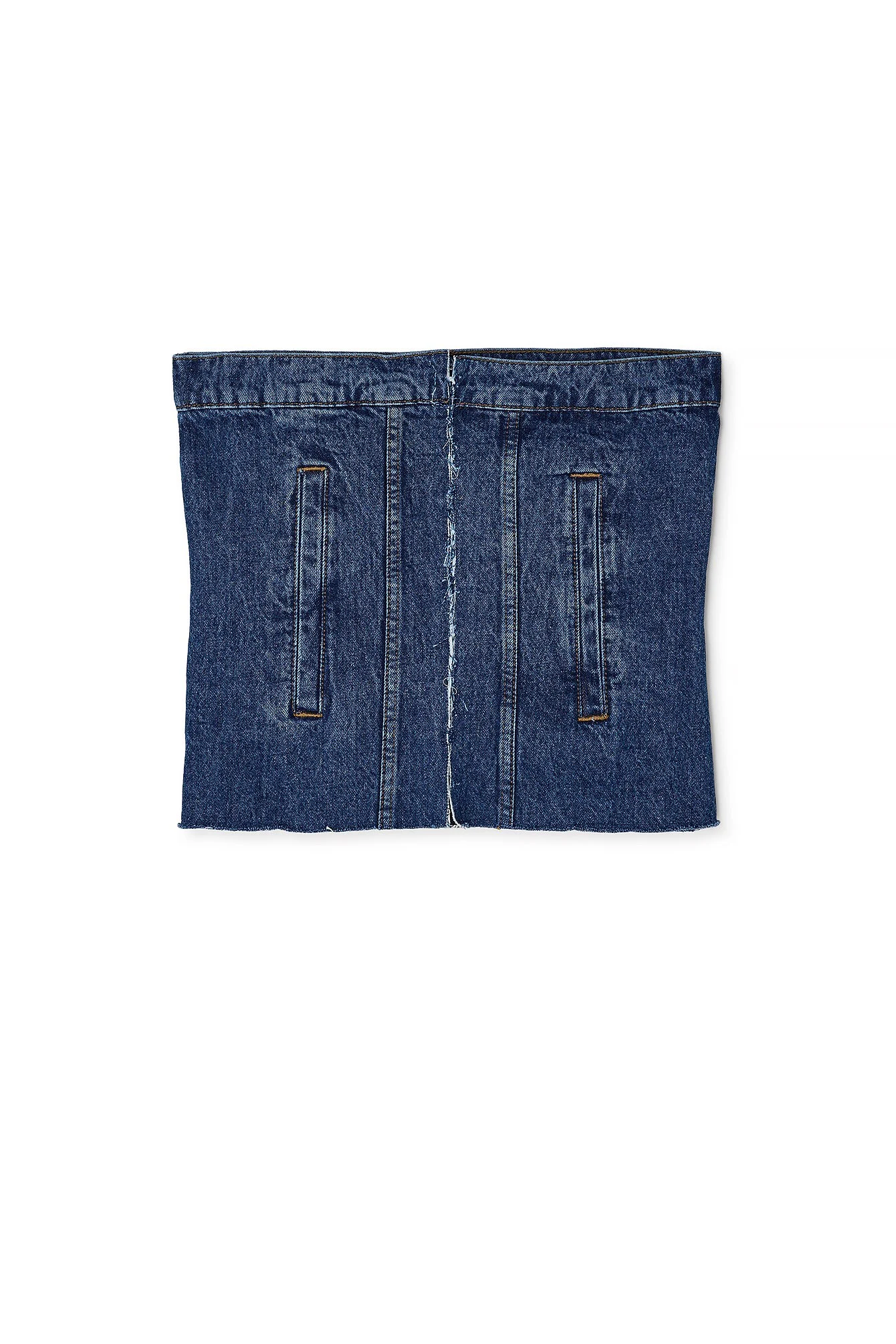 Denim-Bandeau-Oberteil