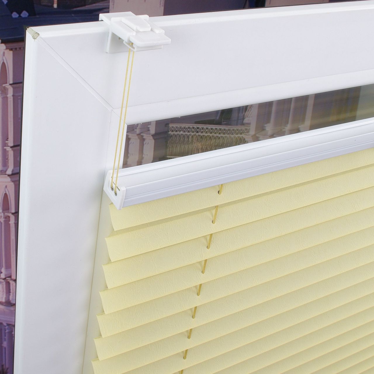 Bella Casa Klemmfix-Plissee verspannt, 150 x 80 cm, Lemon Yellow