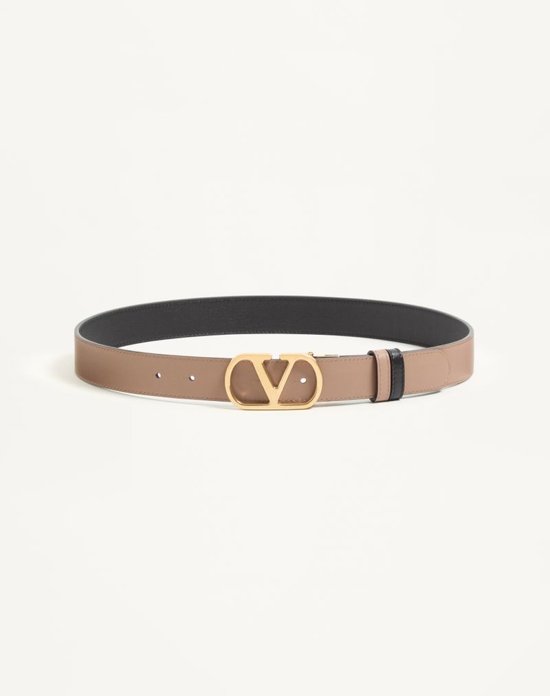 VLogo Signature Vendbart Bælte i Skinnende Kalveskind 30mm